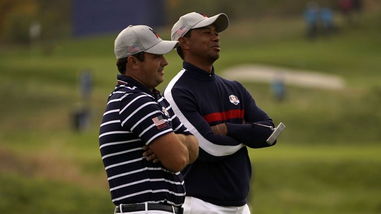 Woods and Patrick Reed lost their morning fourballs match
