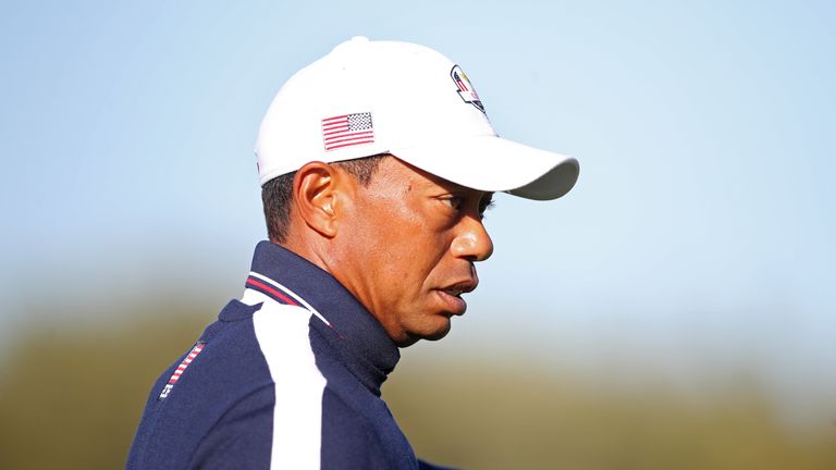 USA's Tiger Woods during preview day two of the Ryder Cup at Le Golf Team National, Saint-Quentin-en-Yvelines, Paris.