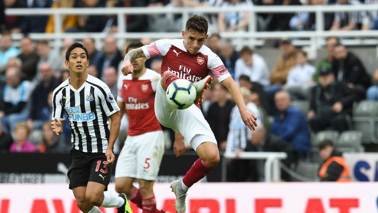Torriera during the Premier League match between Newcastle United and Arsenal FC at St. James Park on September 15, 2018 in Newcastle upon Tyne, United Kingdom.