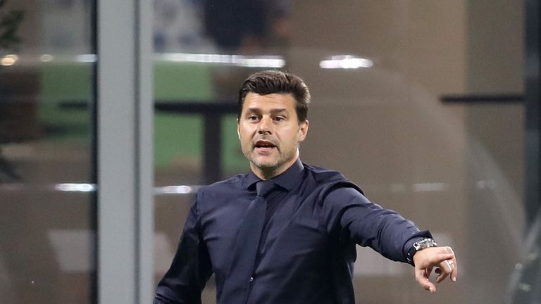Tottenham manager Mauricio Pochettino during the Group B match of the UEFA Champions League between FC Internazionale and Tottenham Hotspur at San Siro Stadium on September 18, 2018 in Milan, Italy.