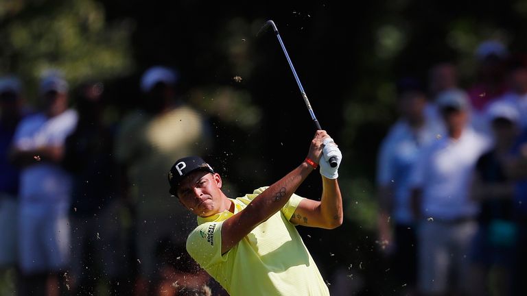 during the second round of the TOUR Championship at East Lake Golf Club on September 21, 2018 in Atlanta, Georgia.