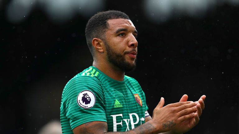  during the Premier League match between Fulham FC and Watford FC at Craven Cottage on September 22, 2018 in London, United Kingdom.