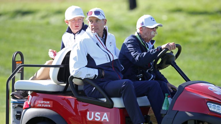 Team USA captain Jim Furyk during preview day two of the Ryder Cup at Le Golf Team National, Saint-Quentin-en-Yvelines, Paris. 