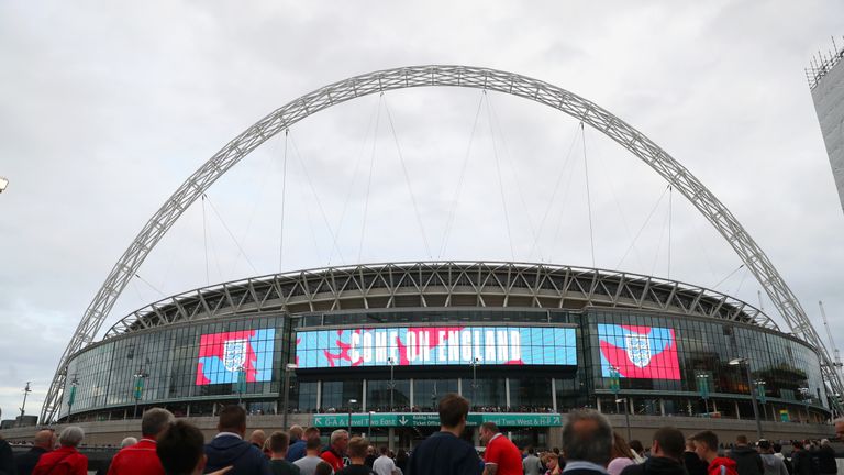 Wembley Stadium on September 8 before the Nations League match between England and Spain