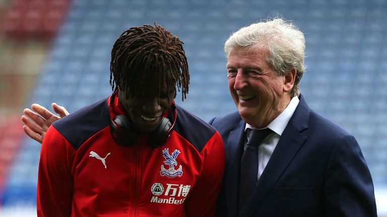 Wilfred Zaha and Crystal Palace manager Roy Hodgson