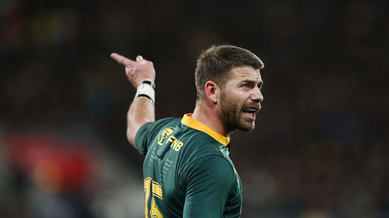 Willie le Roux started at full-back in the Springboks win over the All Blacks in Wellington