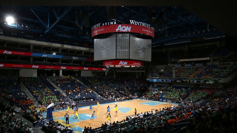 CHICAGO, IL - JULY 18: A general view of the arena during the game between the Seattle Storm and the Chicago Sky on July 18, 2018 at the Wintrust Arena in Chicago, Illinois. NOTE TO USER: User expressly acknowledges and agrees that, by downloading and/or using this photograph, user is consenting to the terms and conditions of the Getty Images License Agreement. Mandatory Copyright Notice: Copyright 2018 NBAE (Photo by Gary Dineen/NBAE via Getty Images)