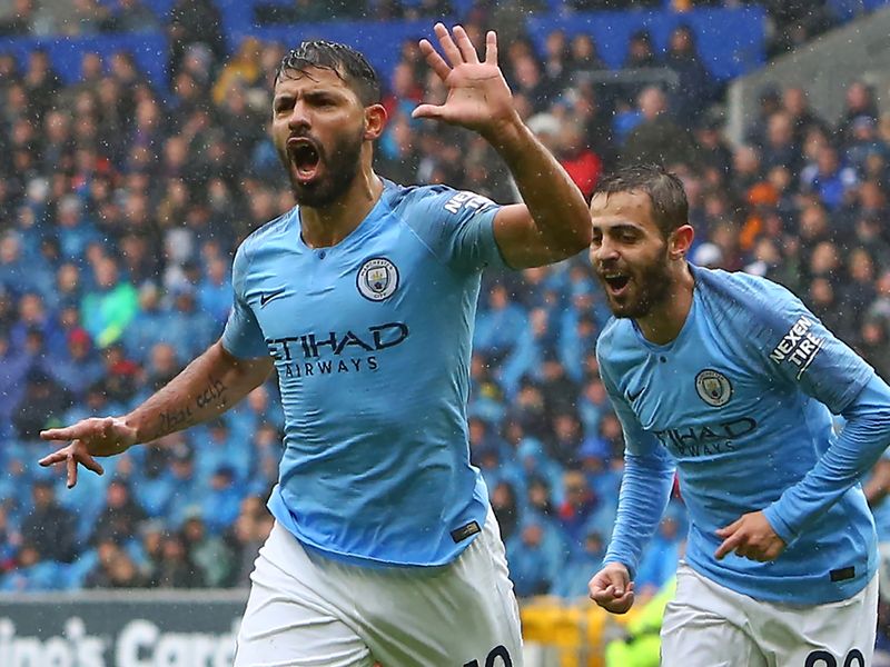 Cardiff City 0 5 Manchester City Sergio Aguero Scores On 300th Appearance For Club Football News Sky Sports