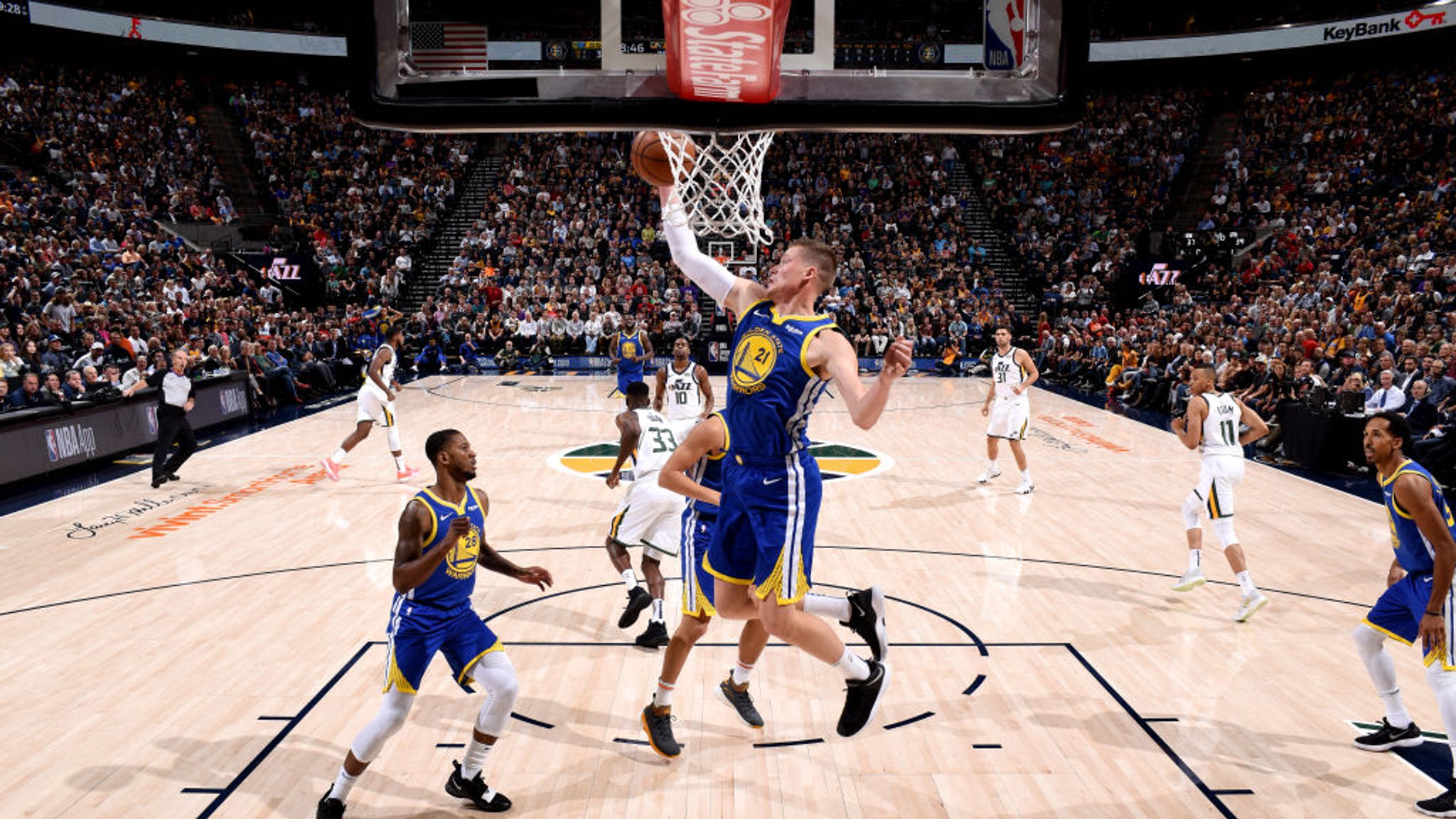 Golden State Warriors' Jonas Jerebko aims to rock Utah Jazz once more