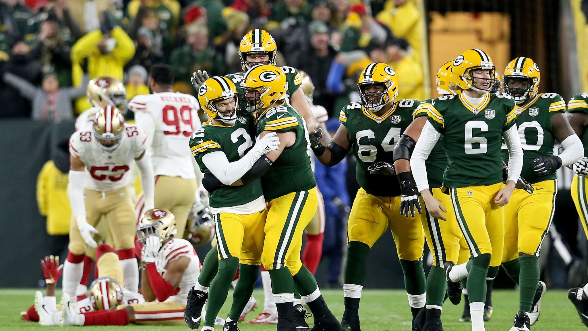 49ers upset Packers behind Gould's late field goal to advance to