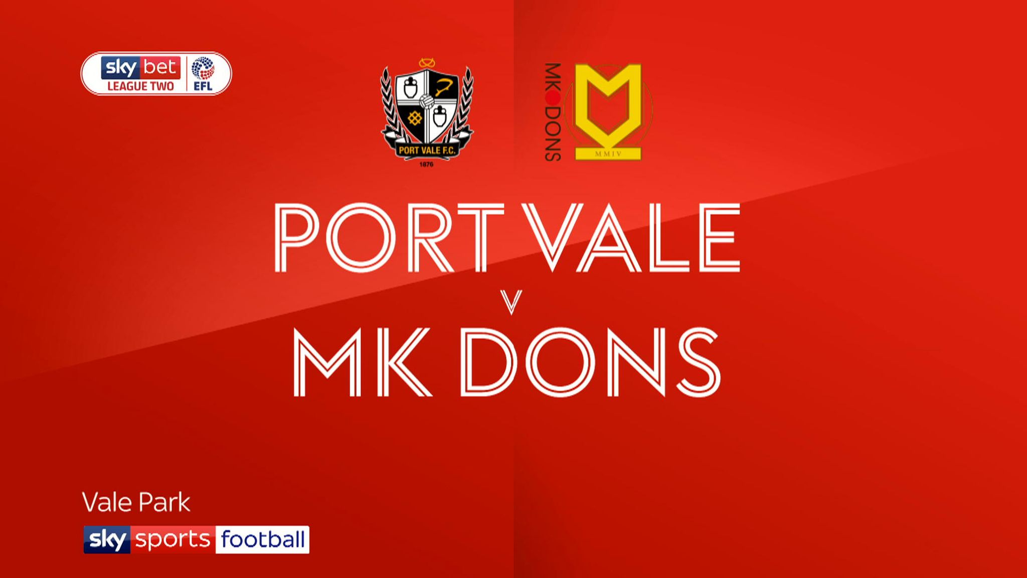 Port Vale V MK Dons Preview | Football News | Sky Sports