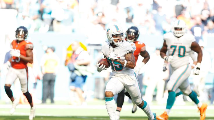 of the game at Hard Rock Stadium on October 14, 2018 in Miami, Florida.