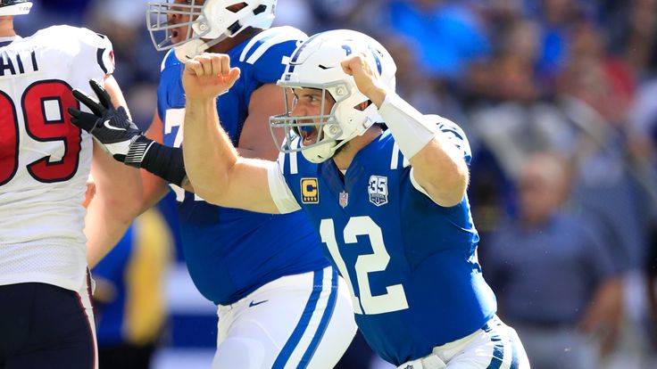 of the Houston Texans against the Indianapolis Colts at Lucas Oil Stadium on September 30, 2018 in Indianapolis, Indiana.