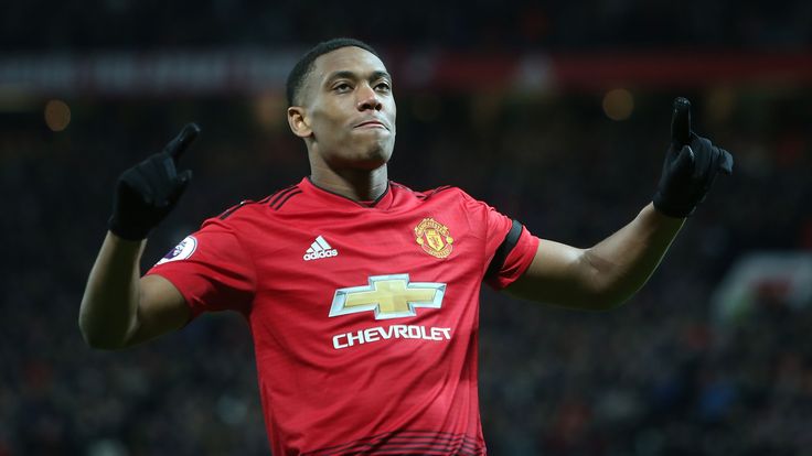 Anthony Martial scored the decisive goal against Everton