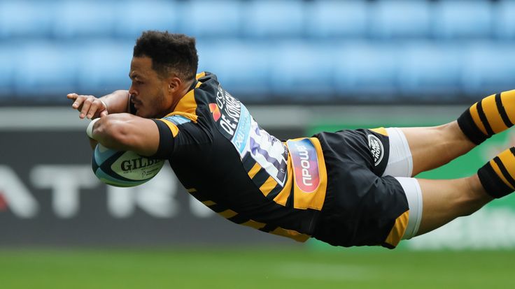 during the Gallagher Premiership Rugby match between Wasps and Leicester Tigers at the Ricoh Arena on September 16, 2018 in Coventry, United Kingdom.