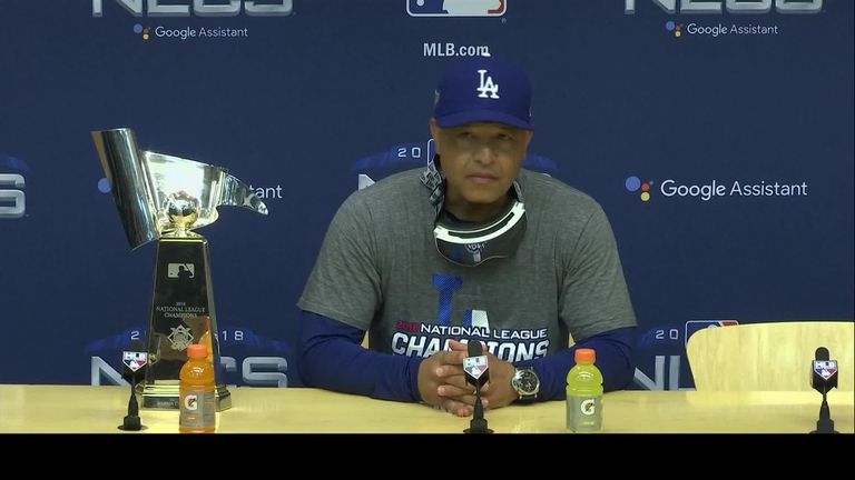 Los Angeles Dodgers manager Dave Roberts talks about facing Boston Red Sox in the World Series