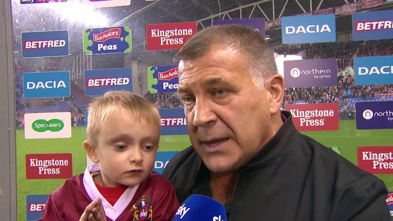 Shaun Wane shared his post-match comments alongside his grandson