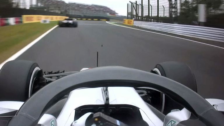 F1 hamilton near collide