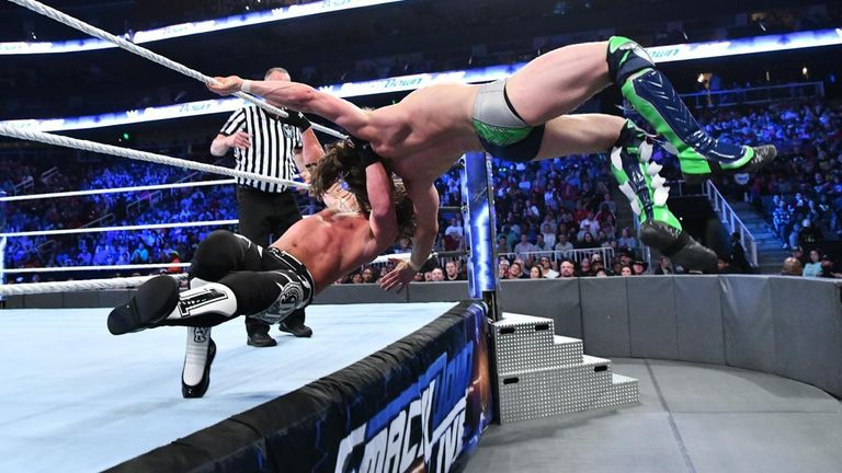 AJ Styles and Daniel Bryan fight on Smackdown before Crown Jewell