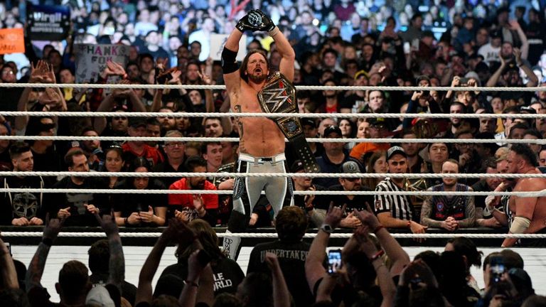 AJ Styles walked away from Melbourne battered and bruised - but still WWE champion