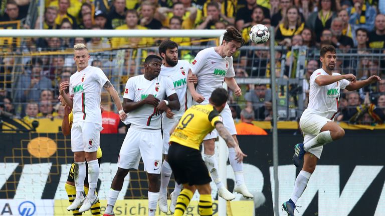 Alcacer produced a brilliant free-kick in Dortmund's dramatic win