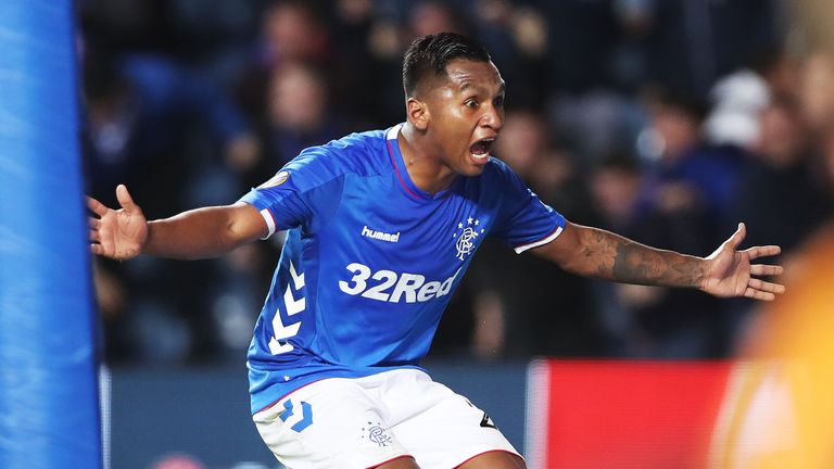 Alfredo Morelos scored twice as Rangers beat Rapid Vienna 3-1 at Ibrox