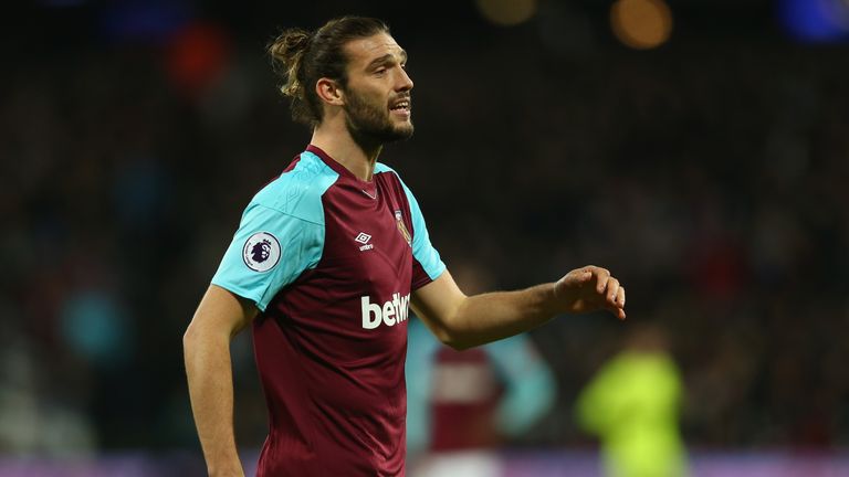 West Ham striker Andy Carroll