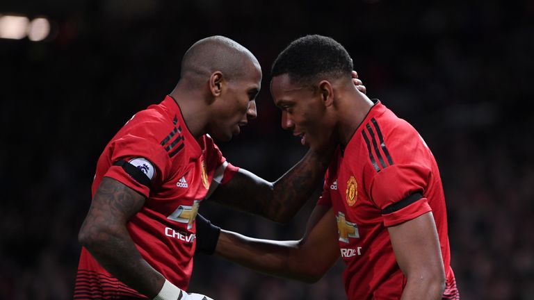  during the Premier League match between Manchester United and Everton FC at Old Trafford on October 28, 2018 in Manchester, United Kingdom.