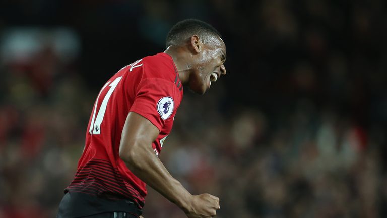  during the Premier League match between Manchester United and Newcastle United at Old Trafford on October 6, 2018 in Manchester, United Kingdom.