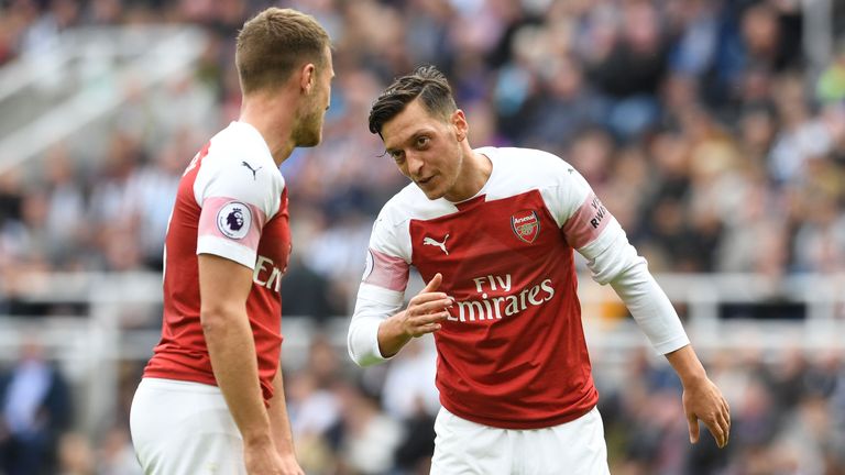  during the Premier League match between Newcastle United and Arsenal FC at St. James Park on September 15, 2018 in Newcastle upon Tyne, United Kingdom.