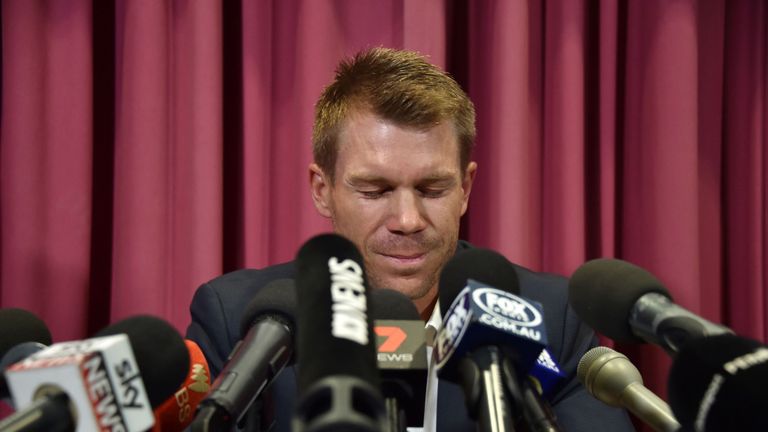 David Warner was in tears following the incident, when he addressed the media