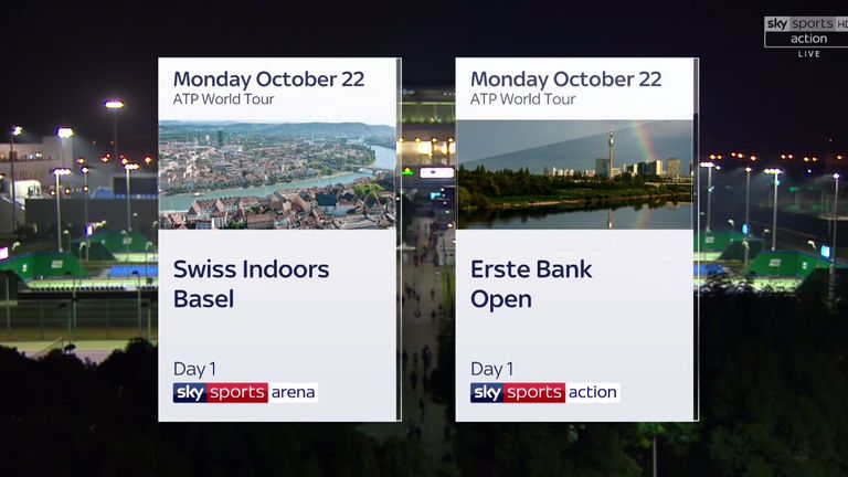 Swiss Indoors Basel and Erste Bank Open Vienna on Sky Sports