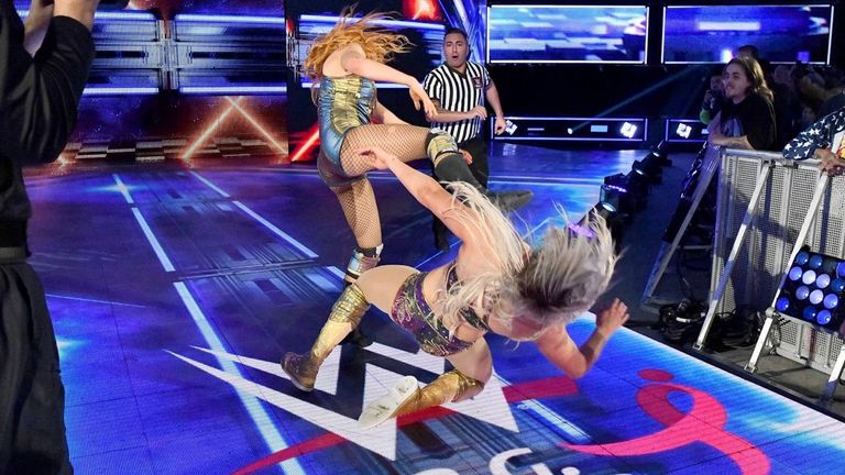 The feud between Becky Lynch and Charlotte Flair reached a new level of brutality this week