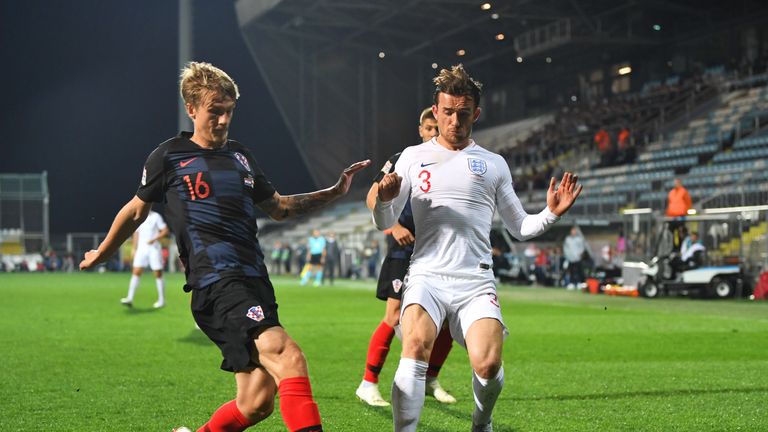 during the UEFA Nations League A Group Four match between Croatia and England at Stadion HNK Rijeka on October 12, 2018 in Rijeka, Croatia. The match is due to be played behind closed doors.