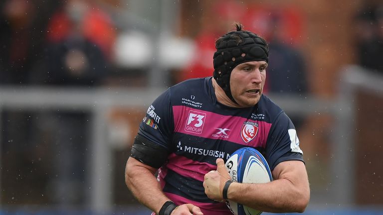 Ben Morgan during the Champions Cup match between Gloucester Rugby and Castres Olympique at Kingsholm Stadium on October 14, 2018 in Gloucester, United Kingdom