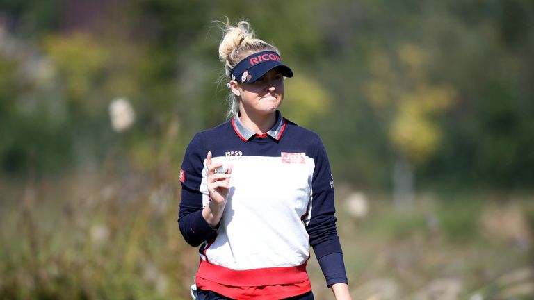 xxx during the second round of the LPGA KEB Hana Bank Championship at Sky 72 Golf Club on October 12, 2018 in Incheon, South Korea.