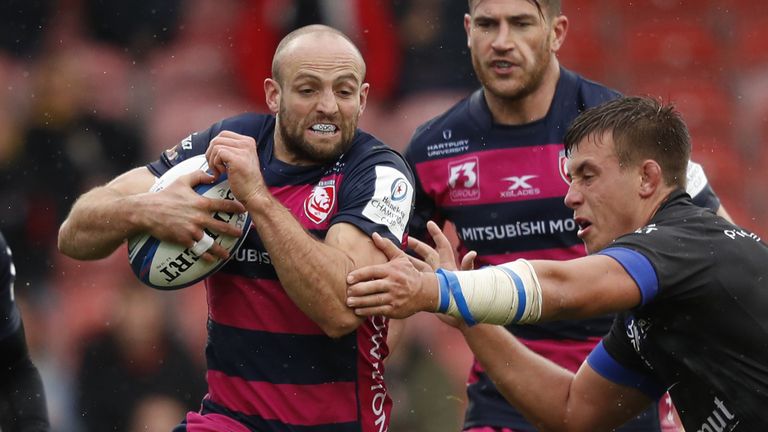 Charlie Sharples on the attack as Gloucester made their first appearance in Europe&#8217;s top flight competition since the 2013/14 season