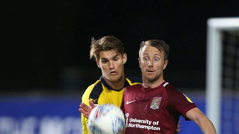 Dean Bowditch shields the ball in Northampton's win over Oxford