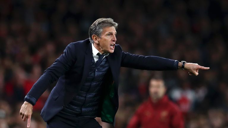 Claude Puel felt Leicester were denied a clear penalty in the first half