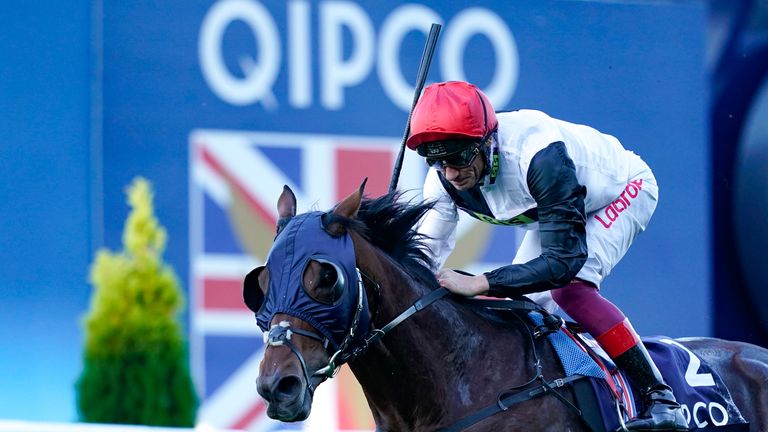 ASCOT, ENGLAND - OCTOBER 20:  Frankie Dettori celebrates as he rides Cracksman to win The Qipco Champion Stakes at Ascot Racecourse on October 20, 2018 in Ascot, United Kingdom. (Photo by Alan Crowhurst/Getty Images) *** Local Caption *** Frankie Dettori;Cracksman