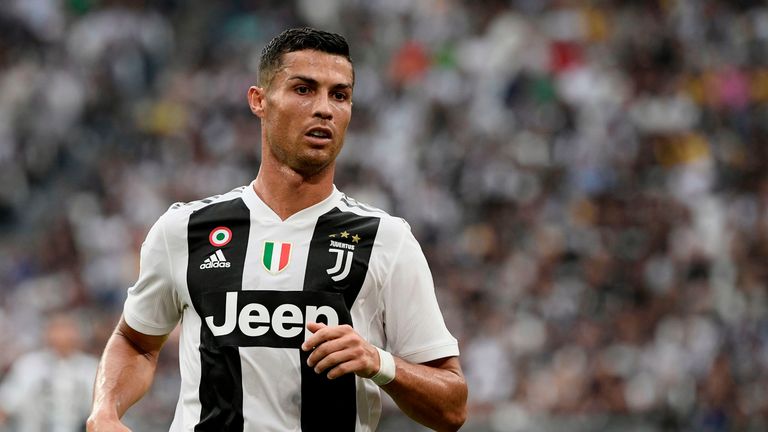 Cristiano Ronaldo during the Serie A match between Juventus and Lazio on August 25, 2018