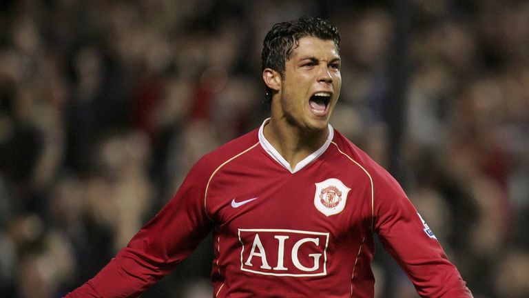 Cristiano Ronaldo scored 118 goals in 292 games for United between 2003 and 2009
