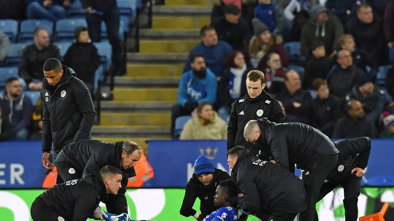 Dan Amartey was injured in Leicester's draw against West Ham