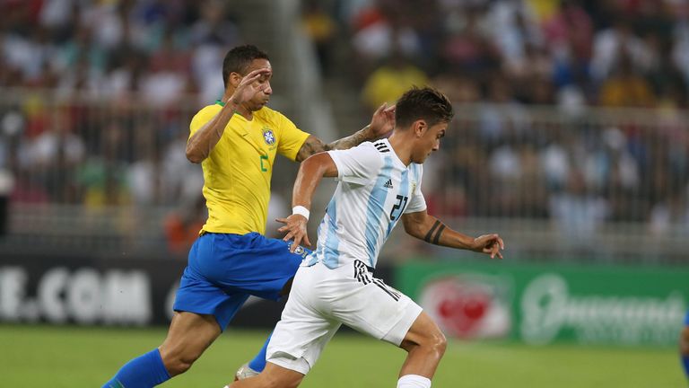 Danilo was hurt playing for Brazil against Argentina
