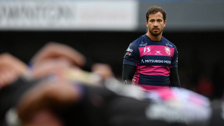 Danny Cipriani looks on during Gloucester's Round 1 match against Castres Olympique in the Heineken Champions Cup