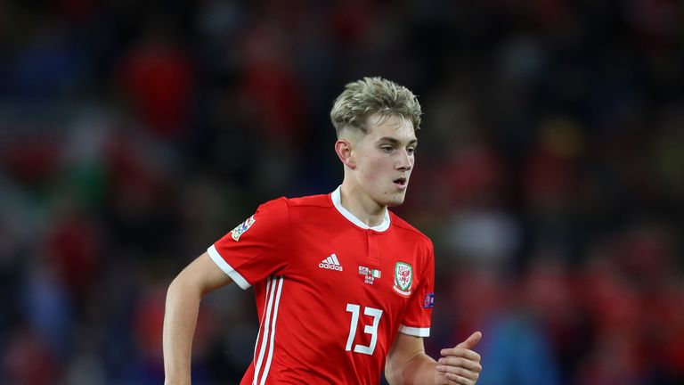 David Brooks in action for Wales