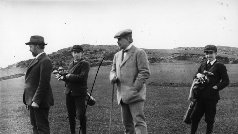 David Lloyd George surveys Walton Heath in around 1910