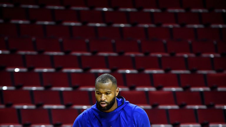 SEATTLE, WA - OCTOBER 5: DeMarcus Cousins #0 of the Golden State Warriors warms up before the game against the Sacramento Kings on October 5, 2018 at KeyArena in Seattle, Washington. NOTE TO USER: User expressly acknowledges and agrees that, by downloading and or using this photograph, user is consenting to the terms and conditions of Getty Images License Agreement. Mandatory Copyright Notice: Copyright 2018 NBAE (Photo by Noah Graham/NBAE via Getty Images)