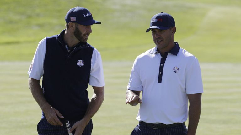 Dustin Johnson and Brooks Koepka played together in Saturday&#39;s foursomes