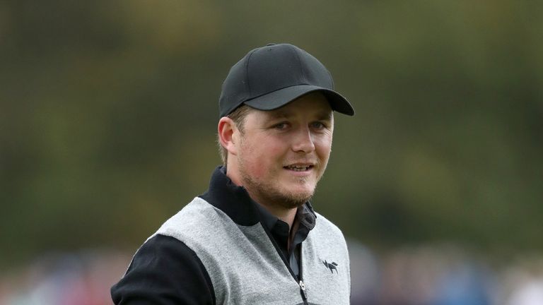 Eddie Pepperell during the first round of the British Masters